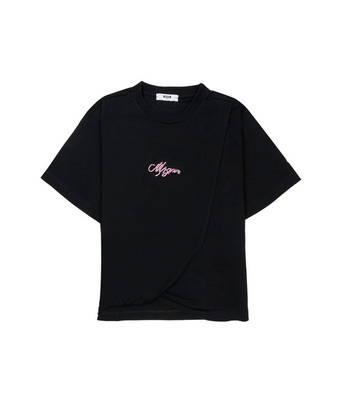 MSGM KIDS ドレープディテール Tシャツ