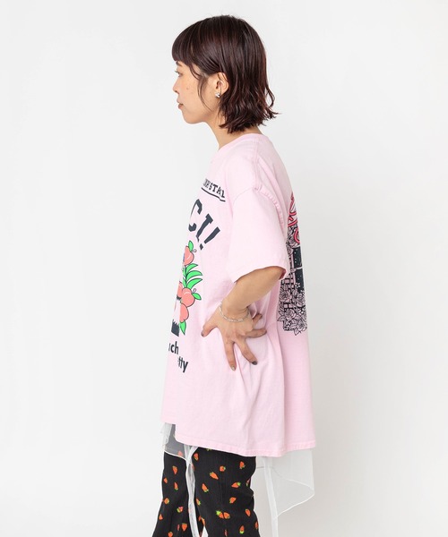 RNA(アールエヌエー)の「M2682 PINKMOTEL モモクマプリントTEE(Tシャツ/カットソー・レディース・アッシュグレー/ブラック/ホワイト/ピンク・MEDIUM)」の13枚目の写真
