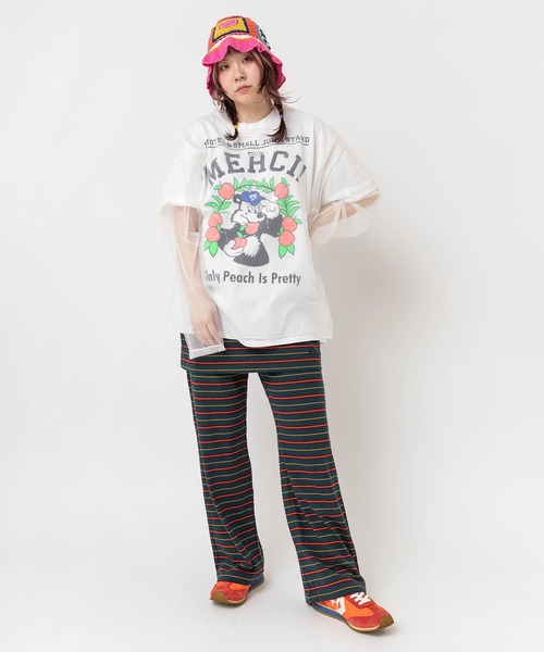 RNA(アールエヌエー)の「M2682 PINKMOTEL モモクマプリントTEE(Tシャツ/カットソー・レディース・アッシュグレー/ブラック/ホワイト/ピンク・MEDIUM)」の21枚目の写真