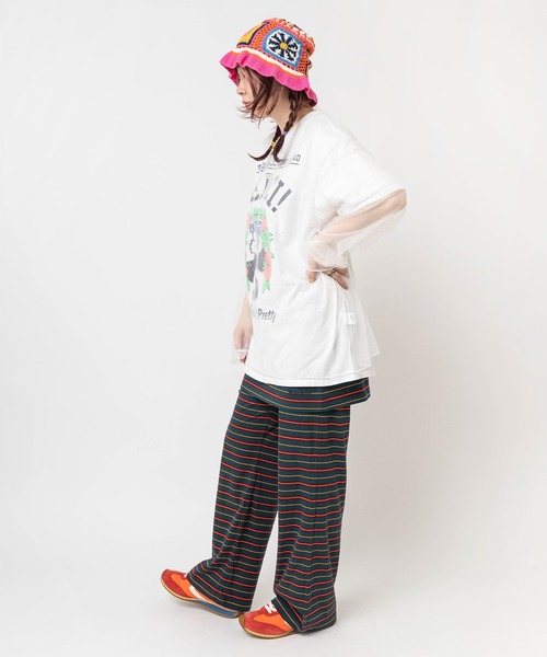 RNA(アールエヌエー)の「M2682 PINKMOTEL モモクマプリントTEE(Tシャツ/カットソー・レディース・アッシュグレー/ブラック/ホワイト/ピンク・MEDIUM)」の22枚目の写真