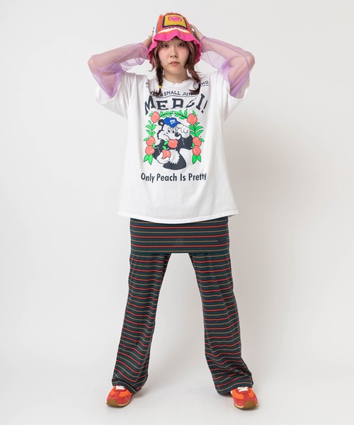 RNA(アールエヌエー)の「M2682 PINKMOTEL モモクマプリントTEE(Tシャツ/カットソー・レディース・アッシュグレー/ブラック/ホワイト/ピンク・MEDIUM)」の18枚目の写真