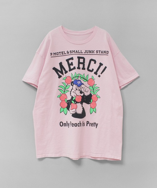 RNA(アールエヌエー)の「M2682 PINKMOTEL モモクマプリントTEE(Tシャツ/カットソー・レディース・アッシュグレー/ブラック/ホワイト/ピンク・MEDIUM)」の15枚目の写真