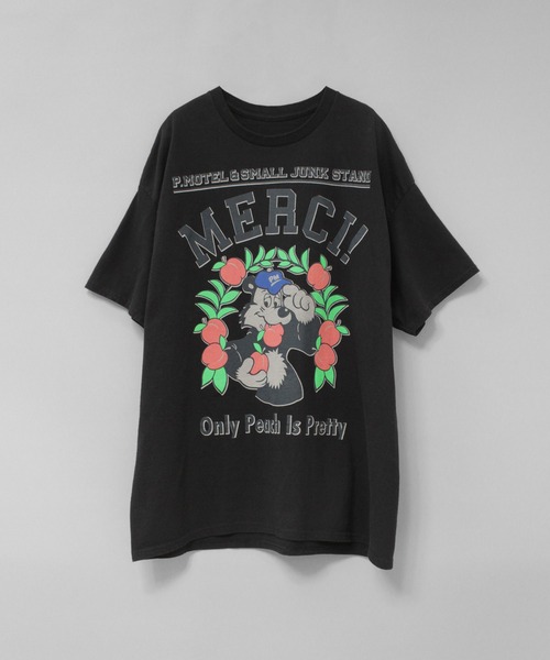 RNA(アールエヌエー)の「M2682 PINKMOTEL モモクマプリントTEE(Tシャツ/カットソー・レディース・アッシュグレー/ブラック/ホワイト/ピンク・MEDIUM)」の8枚目の写真
