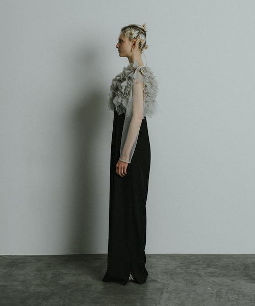 et.UNiVER(エトユニベール)の「Noir glitter pants set(パンツドレス・レディース・チャコール/ブラック×ベージュ/ブラウン・SMALL/MEDIUM/LARGE)」の5枚目の写真