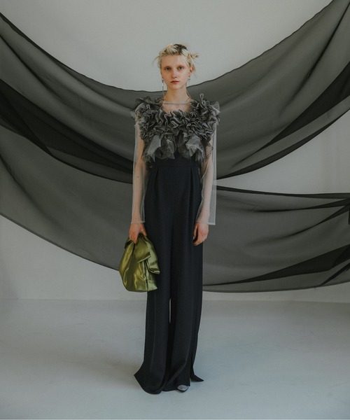 et.UNiVER(エトユニベール)の「Noir glitter pants set(パンツドレス・レディース・チャコール/ブラック×ベージュ/ブラウン・SMALL/MEDIUM/LARGE)」の22枚目の写真