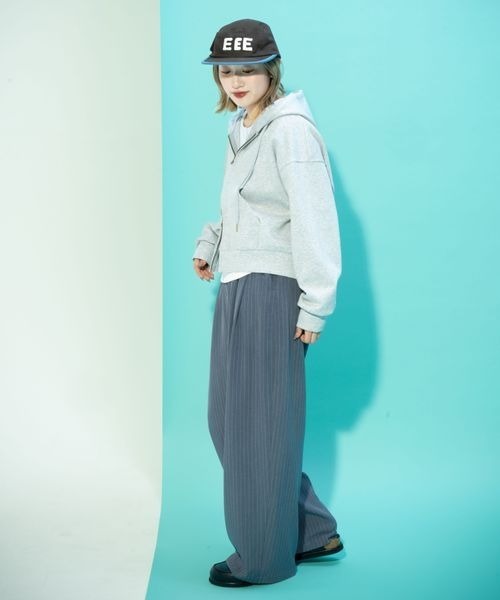 JEANASIS(ジーナシス)の「【ひろみ企画】ストライプパンツ/664280(スラックス・レディース・グレー/ブラウン/ベージュ・MEDIUM/LARGE)」の10枚目の写真