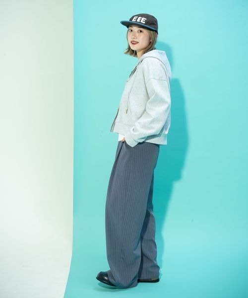 JEANASIS(ジーナシス)の「【ひろみ企画】ストライプパンツ/664280(スラックス・レディース・グレー/ブラウン/ベージュ・MEDIUM/LARGE)」の9枚目の写真