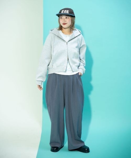 JEANASIS(ジーナシス)の「【ひろみ企画】ストライプパンツ/664280(スラックス・レディース・グレー/ブラウン/ベージュ・MEDIUM/LARGE)」の7枚目の写真