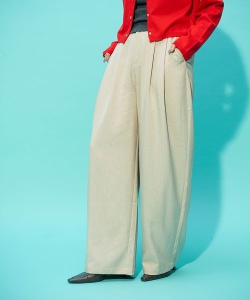 JEANASIS(ジーナシス)の「【ひろみ企画】ストライプパンツ/664280(スラックス・レディース・グレー/ブラウン/ベージュ・MEDIUM/LARGE)」の20枚目の写真