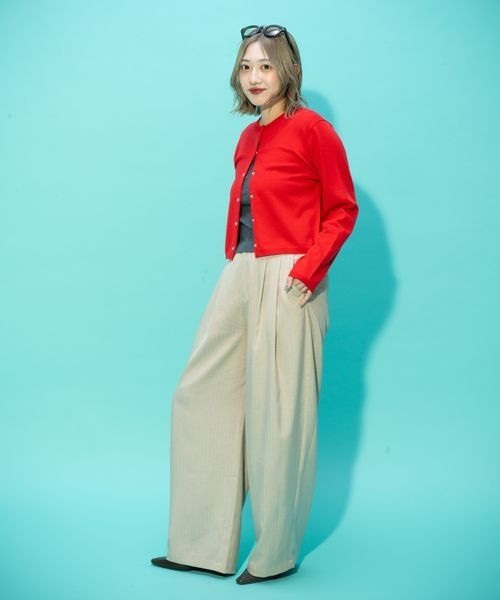 JEANASIS(ジーナシス)の「【ひろみ企画】ストライプパンツ/664280(スラックス・レディース・グレー/ブラウン/ベージュ・MEDIUM/LARGE)」の14枚目の写真