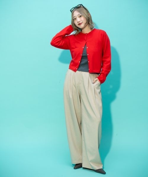 JEANASIS(ジーナシス)の「【ひろみ企画】ストライプパンツ/664280(スラックス・レディース・グレー/ブラウン/ベージュ・MEDIUM/LARGE)」の16枚目の写真