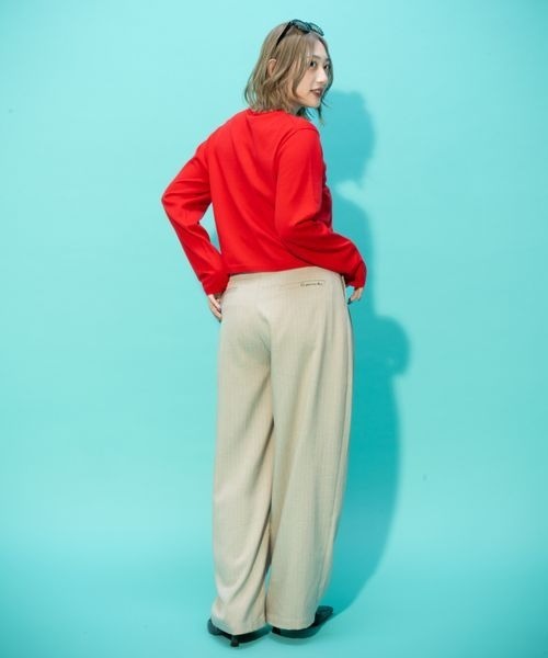 JEANASIS(ジーナシス)の「【ひろみ企画】ストライプパンツ/664280(スラックス・レディース・グレー/ブラウン/ベージュ・MEDIUM/LARGE)」の15枚目の写真