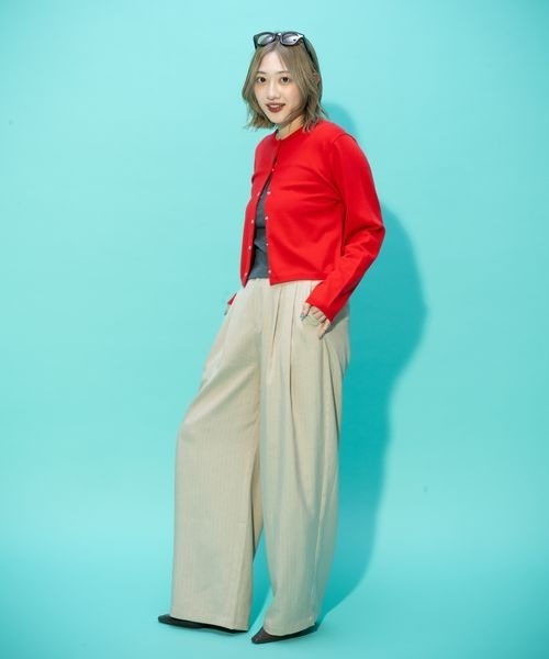 JEANASIS(ジーナシス)の「【ひろみ企画】ストライプパンツ/664280(スラックス・レディース・グレー/ブラウン/ベージュ・MEDIUM/LARGE)」の17枚目の写真