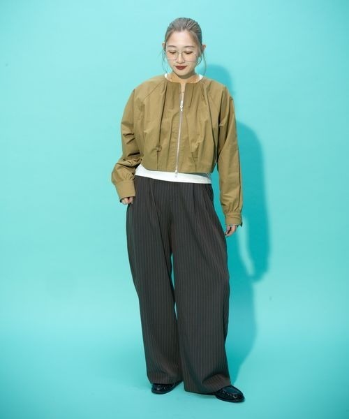 JEANASIS(ジーナシス)の「【ひろみ企画】ストライプパンツ/664280(スラックス・レディース・グレー/ブラウン/ベージュ・MEDIUM/LARGE)」の22枚目の写真