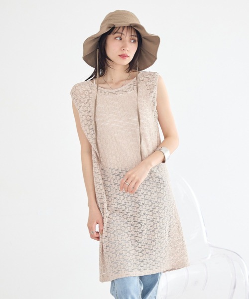 earth music&ecology(アースミュージックアンドエコロジー)の「レースギャザーワンピース(ワンピース・レディース・オフホワイト/ブラック/ベージュ・FREE)」の14枚目の写真