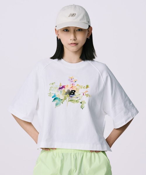 NEW BALANCE（ニューバランス）の「ウォーターカラーマルチボクシーTシャツ（Tシャツ/カットソー・レディース・ブラック/ホワイト・SMALL/MEDIUM/LARGE/X-LARGE）」の2枚目の写真