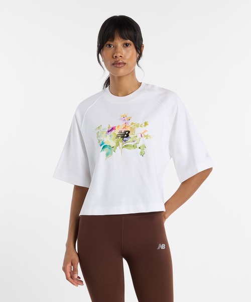 NEW BALANCE（ニューバランス）の「ウォーターカラーマルチボクシーTシャツ（Tシャツ/カットソー・レディース・ブラック/ホワイト・SMALL/MEDIUM/LARGE/X-LARGE）」の17枚目の写真