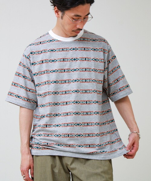 PENDLETON(ペンドルトン)の「【PENDLETON/ペンドルトン】Jacquard Tee(Tシャツ/カットソー・メンズ・ライトブルー/ピンク/オフホワイト・L/M)」の2枚目の写真
