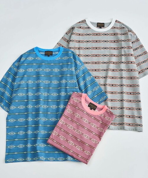 PENDLETON(ペンドルトン)の「【PENDLETON/ペンドルトン】Jacquard Tee(Tシャツ/カットソー・メンズ・ライトブルー/ピンク/オフホワイト・L/M)」の22枚目の写真