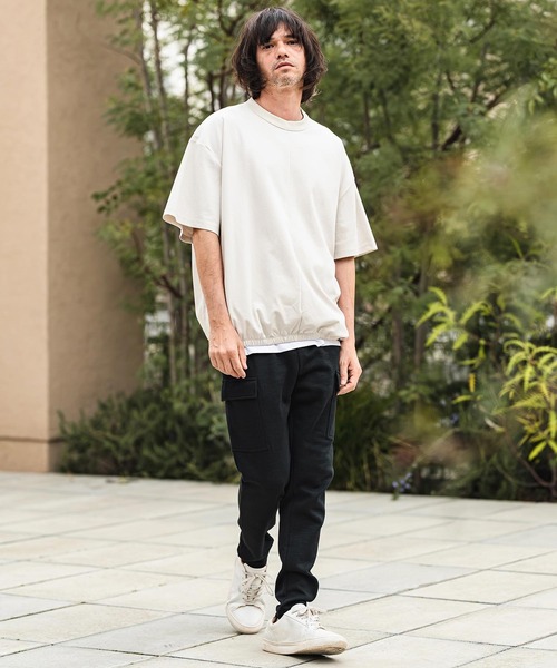 CAMBIO(カンビオ)の「mp14996- メランジスウェットカーゴパンツ(BP-BFS0102)(スウェットパンツ・メンズ・グレー/アイボリー/ブラック・L/M/S)」の17枚目の写真