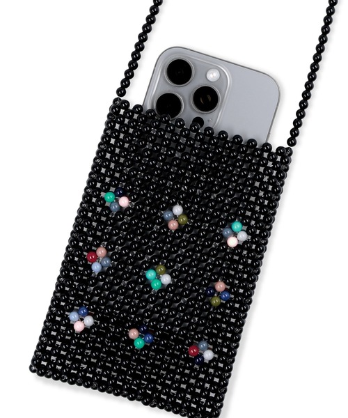 SUNLOVE（サンラブ）の「Beads Mini Bag（ショルダーバッグ・レディース・ブラック/アイボリー・FREE）」の4枚目の写真