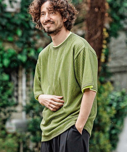 CAMBIO(カンビオ)の「mt10483- Russell Layered Short Sleeve Cut sew レイヤードTシャツ(S66626cmb)(Tシャツ/カットソー・メンズ・オリーブ/ブラック/ベージュ/ブラウン・L/M/S)」の18枚目の写真