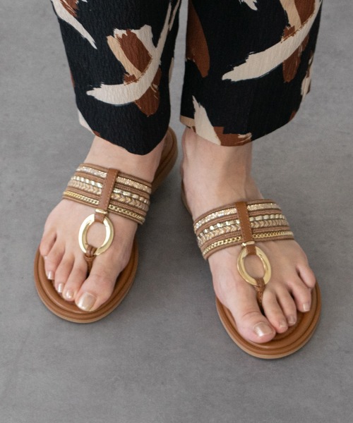 ITALIAN SHOEMAKERS（イタリアンシューメーカー）の「【ITALIAN SHOEMAKERS】マルチアクセントトングサンダル(962331)（サンダル・レディース・ネイビー/アイボリー/ブラウン・35/37/36/38）」の2枚目の写真
