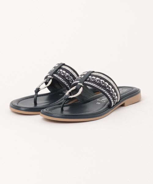 ITALIAN SHOEMAKERS（イタリアンシューメーカー）の「【ITALIAN SHOEMAKERS】マルチアクセントトングサンダル(962331)（サンダル・レディース・ネイビー/アイボリー/ブラウン・35/37/36/38）」の9枚目の写真