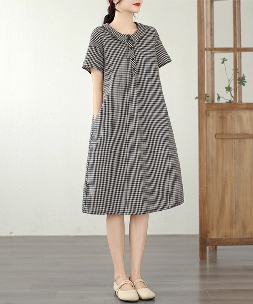 ONEP STAR(ワンピスター)の「選べる3TYPE×チェック柄ワンピース(ワンピース・レディース・ブラック系その他2/ブラック/ブラック系その他・MEDIUM/LARGE/X-LARGE)」の19枚目の写真