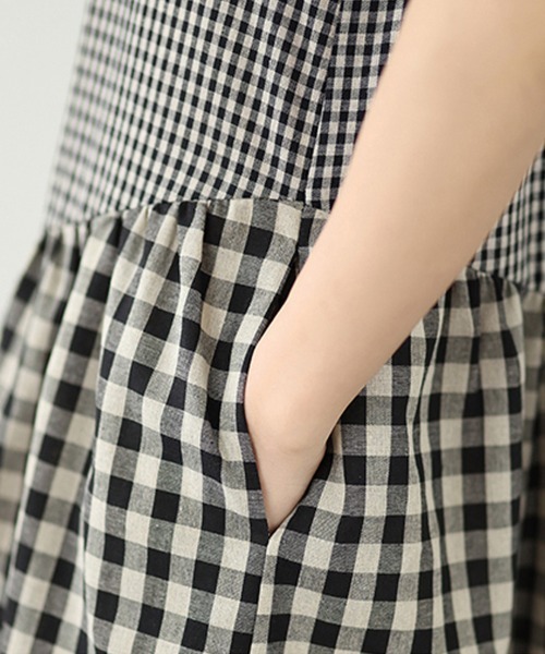 ONEP STAR(ワンピスター)の「選べる3TYPE×チェック柄ワンピース(ワンピース・レディース・ブラック系その他2/ブラック/ブラック系その他・MEDIUM/LARGE/X-LARGE)」の18枚目の写真