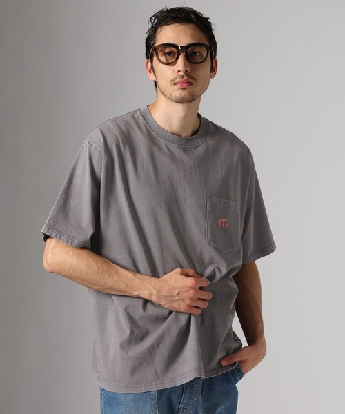 BAYFLOW(ベイフロー)の「SNOWワンポイントTシャツ(Tシャツ/カットソー・メンズ・セージグリーン/オフホワイト/グレー/ピンク・MEDIUM/LARGE)」の3枚目の写真