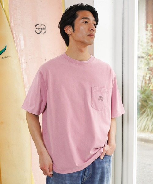 BAYFLOW(ベイフロー)の「SNOWワンポイントTシャツ(Tシャツ/カットソー・メンズ・セージグリーン/オフホワイト/グレー/ピンク・MEDIUM/LARGE)」の1枚目の写真