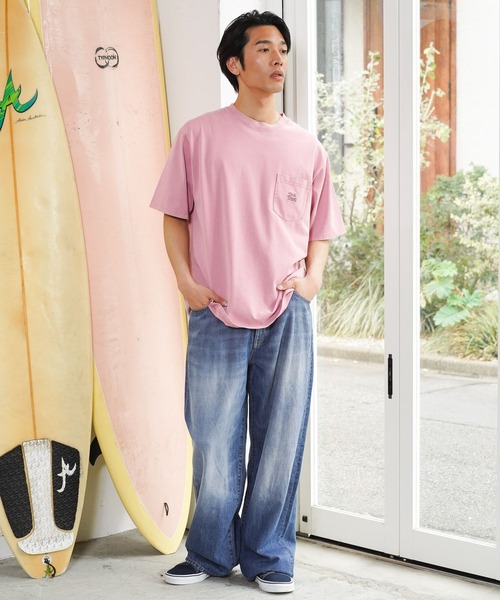 BAYFLOW(ベイフロー)の「SNOWワンポイントTシャツ(Tシャツ/カットソー・メンズ・セージグリーン/オフホワイト/グレー/ピンク・MEDIUM/LARGE)」の9枚目の写真