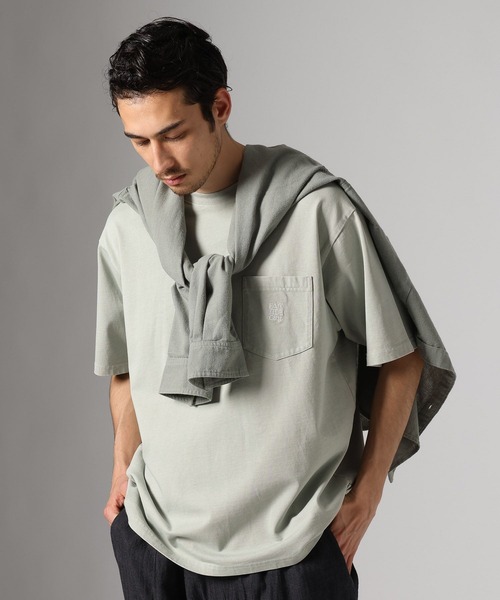 BAYFLOW(ベイフロー)の「SNOWワンポイントTシャツ(Tシャツ/カットソー・メンズ・セージグリーン/オフホワイト/グレー/ピンク・MEDIUM/LARGE)」の16枚目の写真