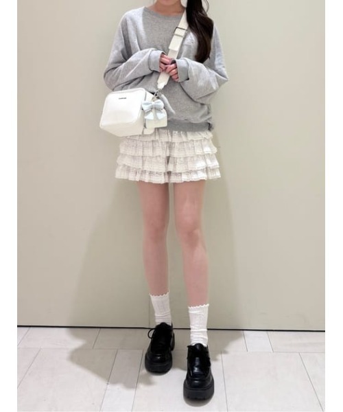 SAMANTHAVEGA(サマンサベガ)の「トラベルショルダーバック(ショルダーバッグ・レディース・ブラック/ベビーピンク/シルバー/ホワイト・FREE)」の5枚目の写真