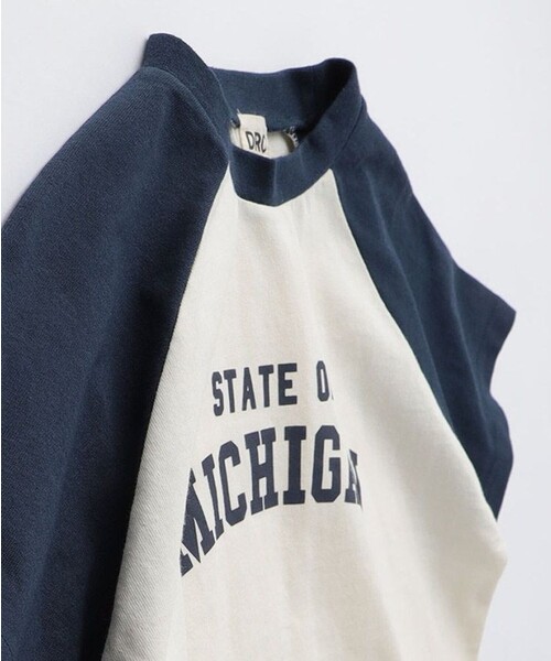 DRC branshes(ディーアールシーブランシェス)の「【WEB限定/DRC】ラグラン半袖ワンピース(ワンピース・キッズ・サックスブルー/アイボリー/その他1/チャコールグレー・100/120/150/130/140/110)」の9枚目の写真