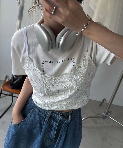 WILLFULLY(ウィルフリー)の「embroidery square logo pack T-shirt(Tシャツ/カットソー・レディース・ホワイト×ブラック・FREE)」の14枚目の写真