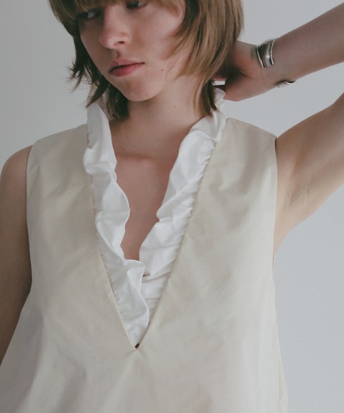 MANOF(マノフ)の「V NECK TOPS SET UP(ワンピース・レディース・ブラック/アイボリー・S/M)」の14枚目の写真