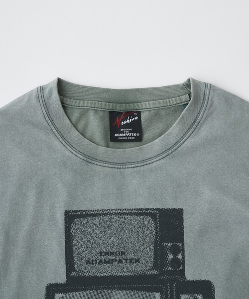 ADAM PATEK(アダムパテック)の「ADAMPATEK/noise aging T/プリントエイジング加工Tシャツ(AP2614024)(Tシャツ/カットソー・レディース・ホワイト/グリーン/ピンク/ブラック・2/1)」の6枚目の写真