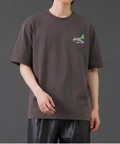 revertical（リバーティカル）の「グラフィックバックプリントTシャツ／ダックイラスト 半袖ルーズT（Tシャツ/カットソー・メンズ・ホワイト/チャコール/ブラック・LARGE/MEDIUM）」の14枚目の写真