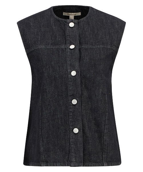 Barbour（バブアー）の「Myraデニム ノースリーブシャツ（レディース）（シャツ/ブラウス・レディース・ブラック・10/8）」の7枚目の写真