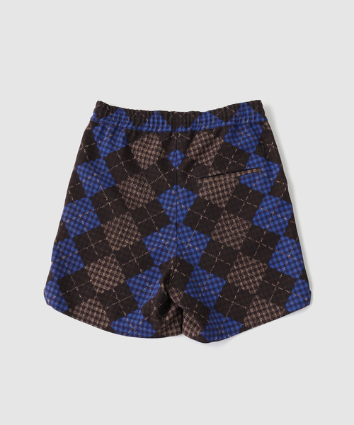 YUKI HASHIMOTO（ユウキハシモト）の「YUKI HASHIMOTO / ユウキハシモト ARGYLE PRINTED SWIM SHORT（その他パンツ・メンズ・ブラウン/ブラック・48/46）」の4枚目の写真