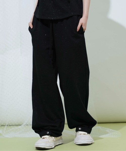 sedacle girl(セダクルガール)の「グリッタータブスウェットパンツ(スウェットパンツ・レディース・チャコールグレー/ブラック/ライトブルー・SMALL/MEDIUM)」の7枚目の写真