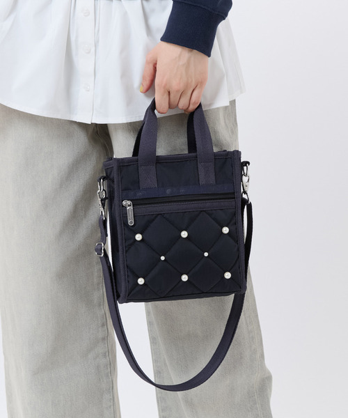 MINI N/S TOTE W/ PEARLS ディープシーパール（ショルダーバッグ