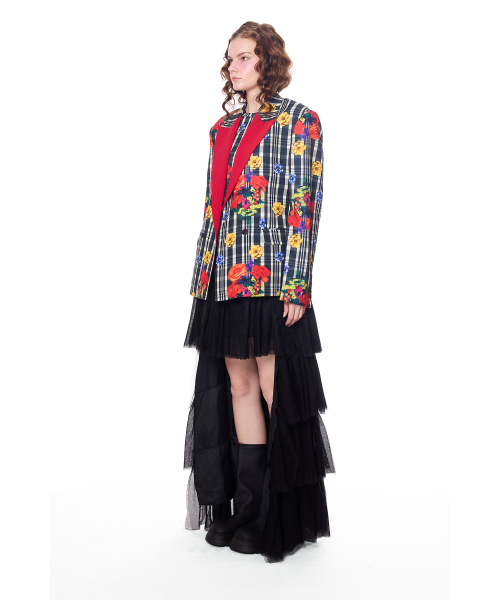 GREEDILOUS(グリディアス)の「Joy Emblem Check Cropped T-Shirt(Tシャツ/カットソー・レディース・その他・X-SMALL/SMALL/MEDIUM/LARGE)」の3枚目の写真