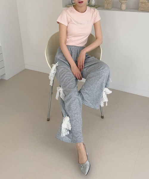 frunco(フランコ)の「ラインストーンロゴT(Tシャツ/カットソー・レディース・ピンク/ホワイト/ブラック/ブルー・FREE)」の10枚目の写真