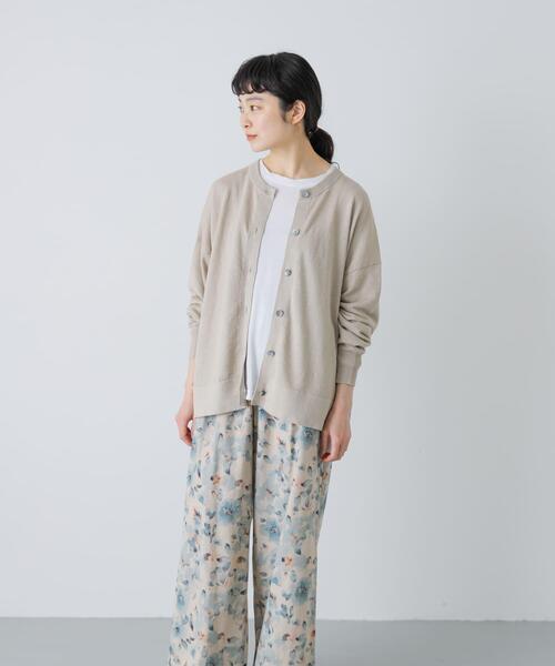 かぐれ(カグレ)の「リネンワイドクルーネックカーディガン(カーディガン/ボレロ・レディース・ブラック/ナチュラル・FREE)」の21枚目の写真