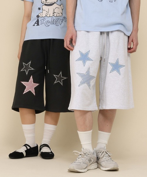 WaiKei（ワイケイ）の「【UNISEX】Wai Kei×ALAND／Aロゴスターバミューダショートパンツ（その他パンツ・レディース・ブラック/ライトグレー・LARGE/MEDIUM）」の4枚目の写真