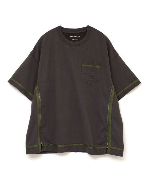 STYLISE（スタイライズ）の「【FACETASM】CURVY SLIT BIG TEE / 4カラー [MYK-TEE-01]（Tシャツ/カットソー・メンズ・グレー/ホワイト/ブラウン/グリーン・5）」の18枚目の写真