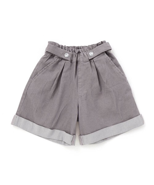 BeBe Petits Pois Vert(ベベプチポワヴェール)の「【店舗限定】裾折り返しデニムショートパンツ(95~160cm)(デニムパンツ・キッズ・ネイビー/グレー・120cm/150cm/160cm/140cm/110cm/130cm)」の2枚目の写真